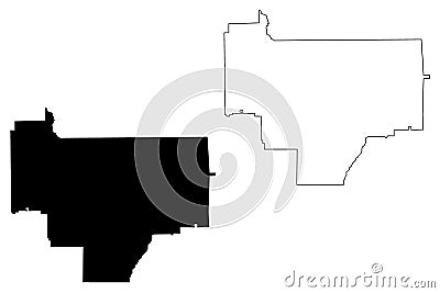 Bullock County, Alabama Counties in Alabama, United States of America,USA, U.S., US map vector illustration, scribble sketch Vector Illustration