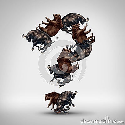 Bulls And Bears question Stock Photo