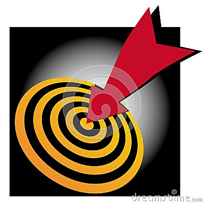 Bulls eye bullseye success Vector Illustration