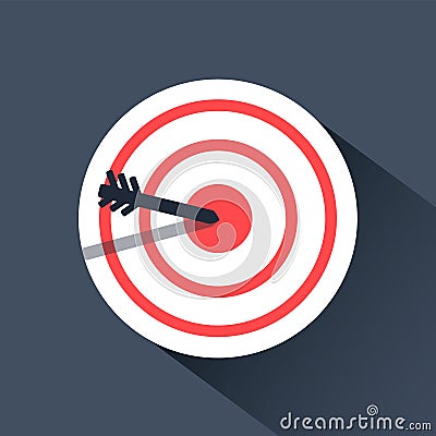 Bulls eye icon. archery flat infographic design Stock Photo