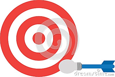 Bullseye with light bulb dart Vector Illustration