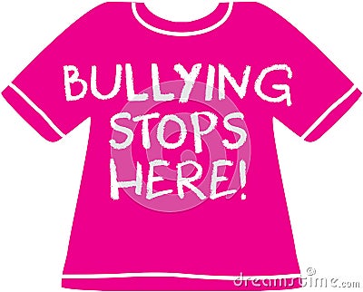 Bullying stops here - pink shirt day Vector Illustration