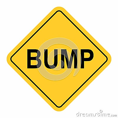 Bump warning sign Cartoon Illustration