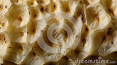The bumpy and bly skin of a potato with its segments blending together to form an intricate and bumpy texture Stock Photo