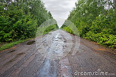 Bumpy road Stock Photo