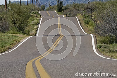 Bumpy Rural Road Stock Photo