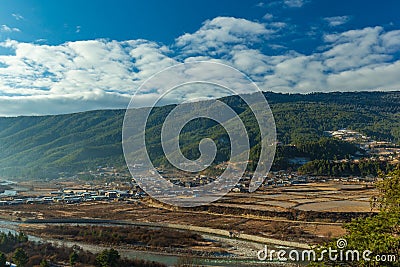 Bumthang Valley in the Kingdom of Bhutan Stock Photo