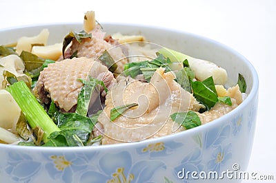 Bun Mang Vit or Vietnamese Rice Vermicelli Stock Photo