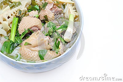 Bun Mang Vit or Vietnamese Rice Vermicelli Stock Photo