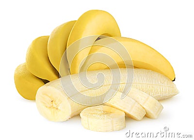 Isolated bunch of bananas Stock Photo