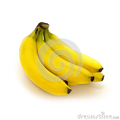 Bunch of Bananas Isolated Stock Photo