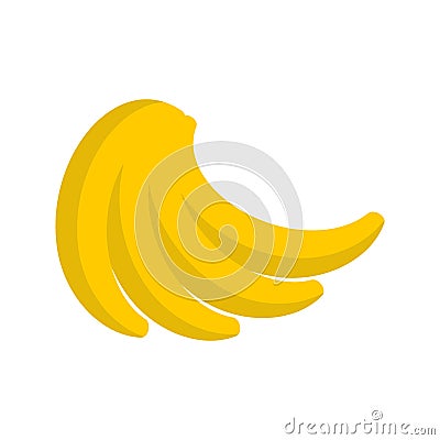 Bunch of bananas isolated. pile of banana on white background Vector Illustration