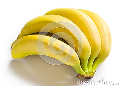 Bunch of bananas isolated on white Stock Photo