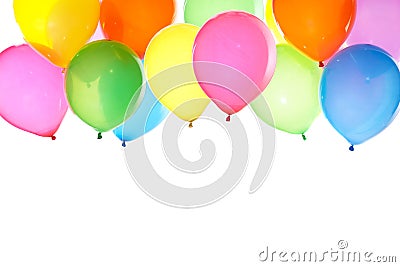 Bunch of colorful balloons background Stock Photo