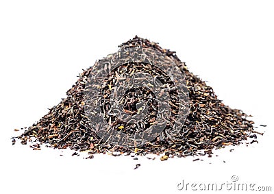 A bunch of dry black unpressed tea with flavors Stock Photo