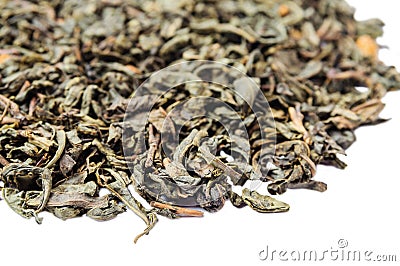 A bunch of dry green unpressed tea with flavors Stock Photo