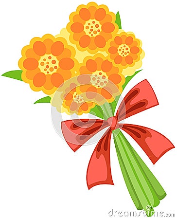 Bunch of flowers Vector Illustration