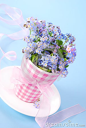 Bunch of forget-me-nots Stock Photo