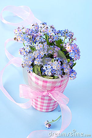 Bunch of forget-me-nots Stock Photo