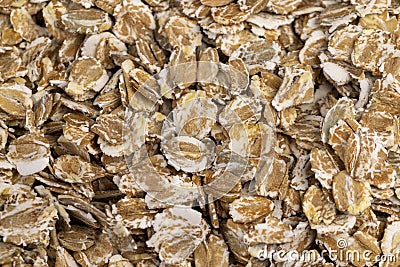 a bunch of fresh dry oatmeal flakes for making porridge Stock Photo