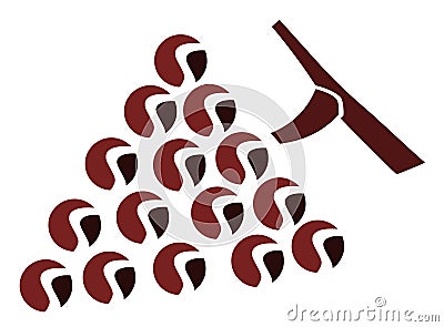 Bunch of grapes Vector Illustration