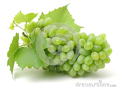 Bunch of green fresh ripe juicy grapes Stock Photo