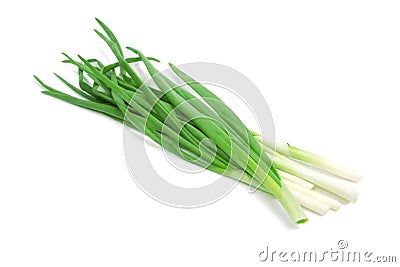 Bunch green onions Stock Photo