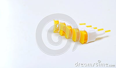A bunch of lancets used for random blood sugar(GRBS) checking Stock Photo