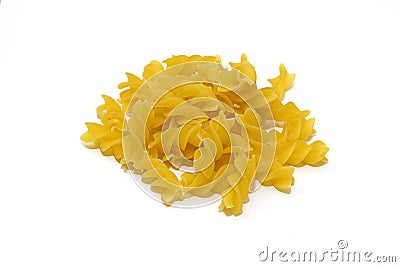 Bunch of macaroni in the form of spirals Stock Photo
