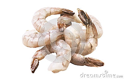 A bunch of raw fresh prawn Stock Photo