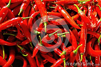 a bunch of red chilies Stock Photo