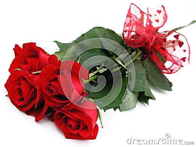 Bunch of Red Roses Stock Photo