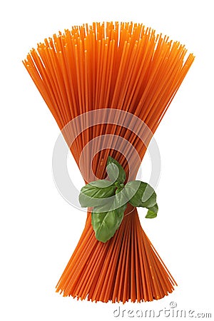 Bunch of red spaghetti Stock Photo