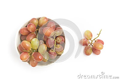 Bunch of Ruby Grape into a bowl Stock Photo