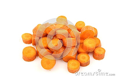 Bunch of sliced carrots Stock Photo