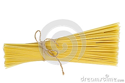 Bunch of spaghetti isolated on white background Stock Photo