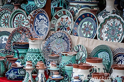 Traditional Horezu ceramics Stock Photo