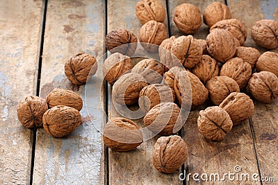 Bunch of Walnuts Stock Photo
