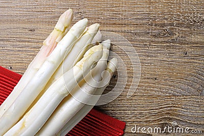 A bunch white asparagus Stock Photo