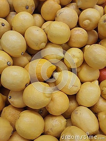 Bunch of yellow lemons. Stock Photo