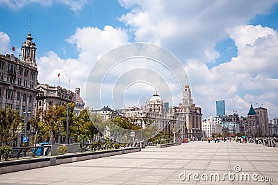 The bund in shanghai Stock Photo