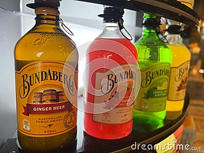 Bundaberg Brewed Drinks on display Editorial Stock Photo