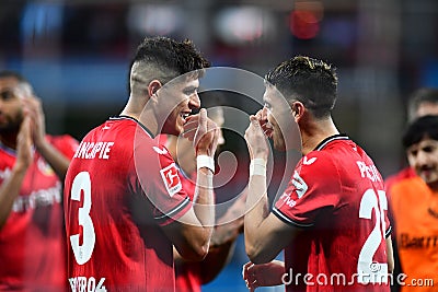 The Bundesliga match FC Bayer 04 Leverkusen vs FC Bayern Muenchen Editorial Stock Photo