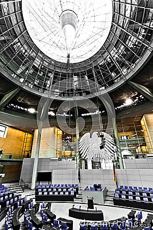 Bundestag german parliament room Reichstag berlin Stock Photo
