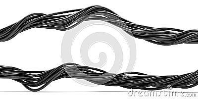 Bundle of electric cables Stock Photo