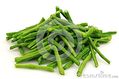 Bundle of fresh cut long beans Stock Photo