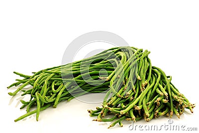 Bundle of fresh long beans Stock Photo