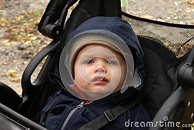 Bundled Baby Boy Stock Photo