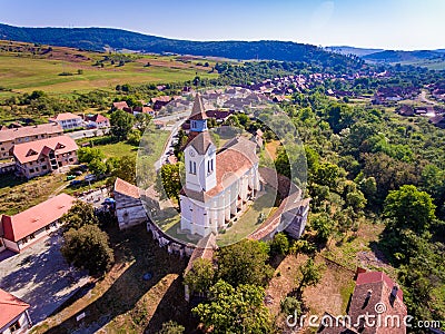 Bunesti Fortified Church in the Saxon Village Bunesti Transylvania Romania Stock Photo