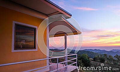 A bungalow at the magic nature like the heaven are beautiful thing . Stock Photo